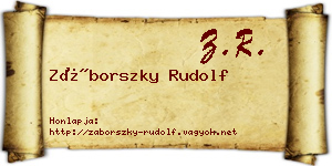Záborszky Rudolf névjegykártya