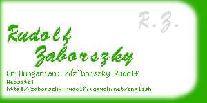 rudolf zaborszky business card